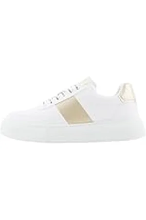Armani Exchange Dames Kurt, Logo Laces, Side Colour Band Sneakers, Op.White+ Pale, 39 EU, , 39 EU