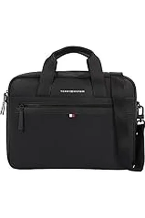 Tommy Hilfiger Essential Pu Computer Bag AM0AM09507 computertas, Zwart (zwart)