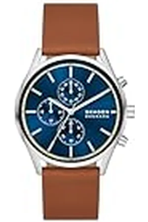 Skagen Holst Horloge voor heren, chronograaf uurwerk met roestvrij stalen of lederen band
