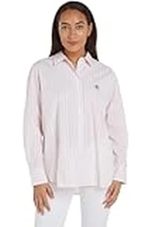 Tommy Hilfiger Dames shirt met lange mouwen, Roze (Vet Stp/Whimsy Roze), 58