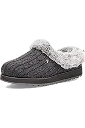Skechers Keepsakes-Ice Angel Slipper voor dames, houtskool, 8 UK Wide