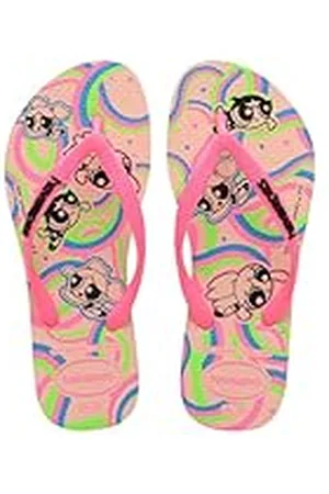 Havaianas Kids Slim Powerpuff Meisjes Flip-Flop, , 12/13 UK Kind, Ballet Roos, 12/13 UK Child
