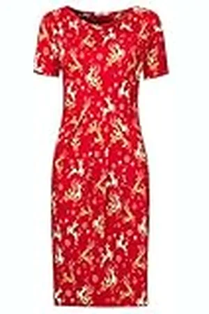 Joe Browns Feestelijke jurk met rendierprint voor dames, casual nacht, , 32 NL