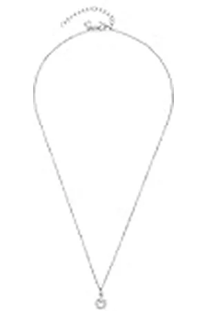 Leonardo Leonardo Jewels Halskette Isa Sommer Special für Damen aus Edelstahl silberfarben, mit weißem Glaskristall, Länge: 42cm + 5cm, 22872