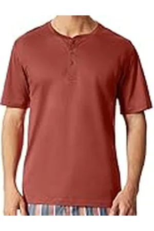 Schiesser Heren T-shirt knoopsluiting pyjama-bovendeel