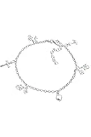 Elli Armband Dames Kruis Hart Anker Hanger met Kristallen in 925 Sterling