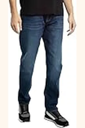 Armani Exchange Heren De Boat, Label Patch, Patch Logo Letter, Jeans, Blauw, 36, , 36