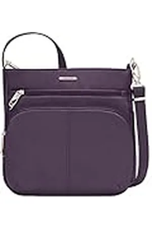 Travelon Klassieke N/S schoudertas voor dames, zwart, 12,5 x 12 x 4, antidiefstal, klassieke N/S crossbody