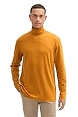 TOM TAILOR Heren longsleeve van katoen met rolkraag, , L