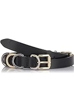 Pinko Morrison Riem H2 Vit.Vintage + metalen riemlussen Z99N_Zwart Shiny Nikkel L Dames, , L