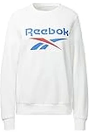Reebok Dames Big Logo Fleece Crew Sweatshirt, Wit, M, , M