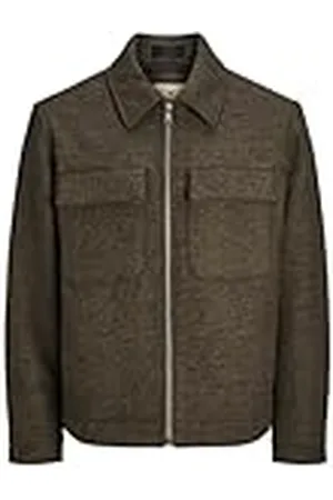JACK & JONES Heren JPRBLURUSSEL Wool Blend Jacket SN korte jas, Nuthatch/Detail: keperstof, XS, , XS