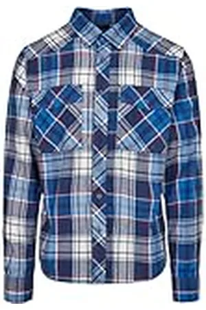 Build Your Brand Checkshirt heren navy xxl, , XXL