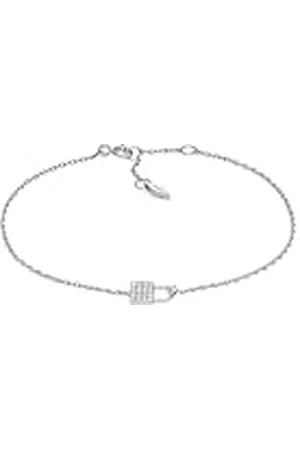 Fossil Sterling Zilveren Slot Schakelarmband voor Dames, JFS00625040