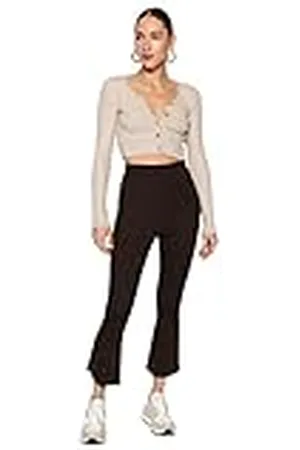 Trendyol Vrouwen hoge taille flare been bootcut & uitlopende broek, , S, , S