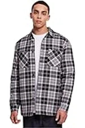 Urban classics Heren Padded Checked Shirt Jacket Shirt, , 3XL