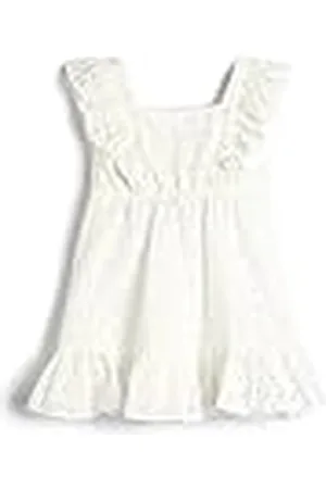 Koton Baybgirls Flower Cutwork Embroidered Ruffle Cotton Lined Dress, , 6-9 Monate