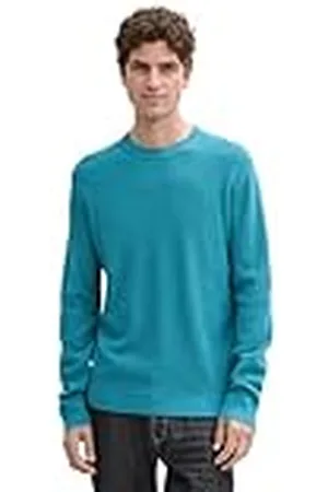 TOM TAILOR Basic gebreide trui voor heren van katoen, , L