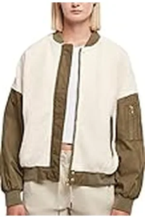 Urban classics Oversized Sherpa gemengd bomberjack voor dames, , XS