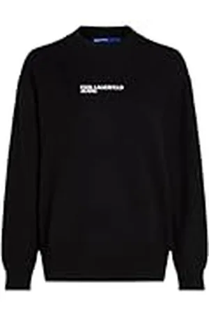 Karl Lagerfeld Klj Relaxed Logo Sweater Sweater Dames, BLACK,S