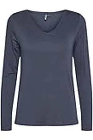 Pieces® Dames Pcbillo Ls V-hals Solid Noos Bc shirt met lange mouwen, , S