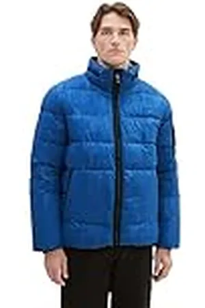 TOM TAILOR Heren 1037333 jas, 32830-Blue Tonal Big Wording Design, L, , L