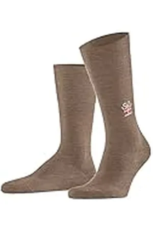 Falke Heren Sokken Airport Sweet Gift M SO Wol Katoen Gedessineerd 1 Paar, , 45-46