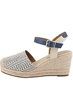 TOM TAILOR Dames 7490730004 sandalen met sleehak, marineblauw, 39 EU, , 39 EU
