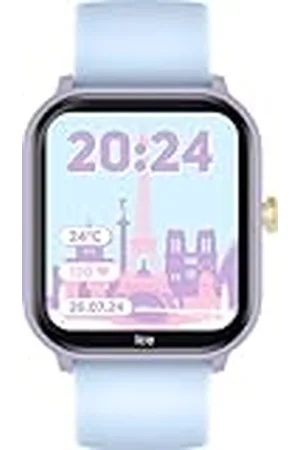 Ice-Watch ICE smart junior 2.0 Purple Soft blue - Paars kinderhorloge met blauwe siliconen band - 022801 (1,75 pouces)