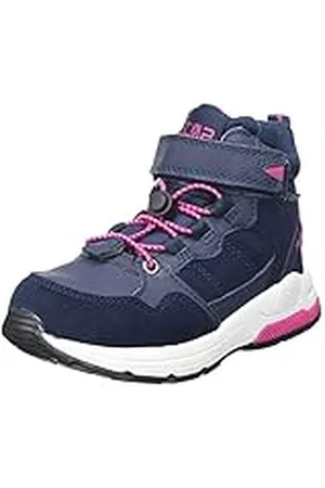 CMP Unisex Kids Hadil Leather Wp Urban Shoes Sportschoenen voor kinderen, Zwart Blauw Zwart Blauw, 34 EU