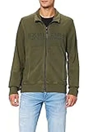 Camel Active Heren 4093216F01 gebreid vest, olijfbruin, S