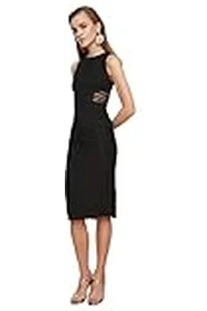 Trendyol Dames zwarte taille gedetailleerde cocktailjurk, maat 36