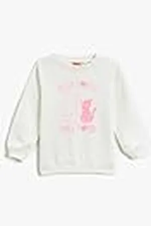 Koton Baby-meisje Cat Printed Long Sleeve Crew Neck Brushed Interior Sweatshirt, , 9-12 Maanden
