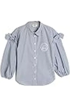 Koton Meisjesshirt met lange mouwen, elastische manchetten, strikdetail, , 9-10 Jaar