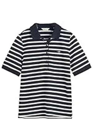 GANT Slim Striped Shield SS Pique Polo, , L