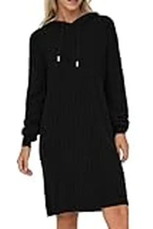 ONLY Bestseller A/S Onltessa Carey L/S Hood Dress Nca KNT gebreide jurk voor dames, , S