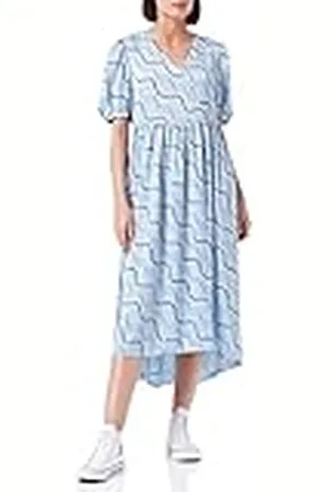 Pieces® PCHAISLEY 2/4 MIDI-jurk maxi-jurk, Kentucky Blue/AOP: Flower, S