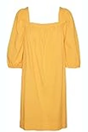 VERO MODA VMMACIA 3/4 korte jurk WVN jurk, radiant geel, S, , S