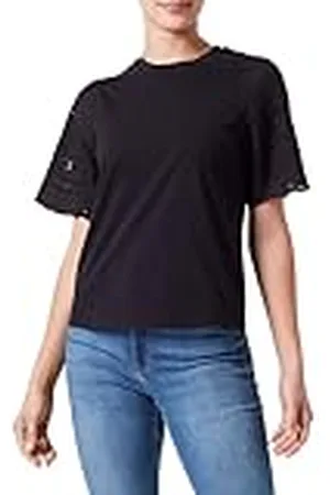 Y.A.S Lex Ss Top W. Emb Sleeves S. Noos, , XL