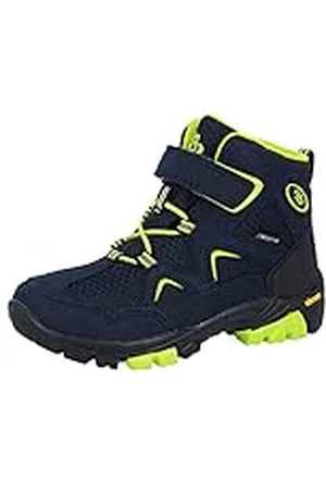 BRUTTING Mount Mera Kids High Jongens Trail-hardloopschoenen, Marineblauw/limoen, 32 EU