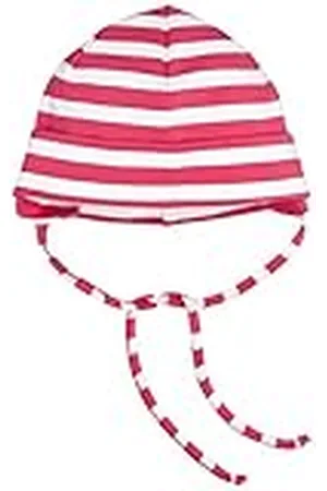 Sterntaler Unisex beanie met linten en strepenmotief, leeftijd: vanaf 3-4 maanden, maat: 39, magenta