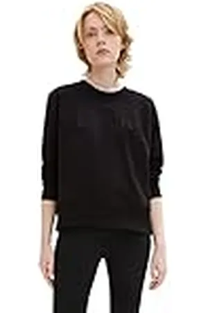 TOM TAILOR Dames Sweatshirt met logoprint 1032938, , L