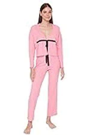 Trendyol Effen gebreide pyjama voor dames (pak van 2), , M