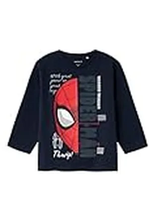 NAME IT Jongens Nmmako Spider Ls Nreg Top Mar shirt met lange mouwen, , 86