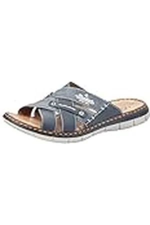 Rieker Heren 25199 slippers, Blauw denim jeans 14, 46 EU