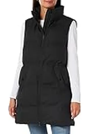 VERO MODA Bestseller A/S Dames VMNOE AW23 Coated Waistcoat BOOS vest, zwart, S, , S