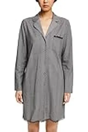 ESPRIT Bodywear dames bedrukt katoen LACE SUS ns a_ls nachthemd, zwart 3, 34