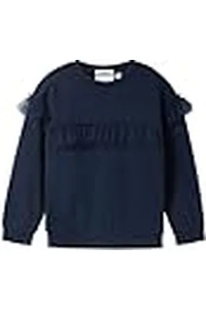 TOM TAILOR Oversized sweatshirt voor meisjes met tule volants, , 116-122