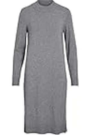 VILA Dames VIRIL CREW NECK L/S MIDI DRESS - NO 14061427, , L