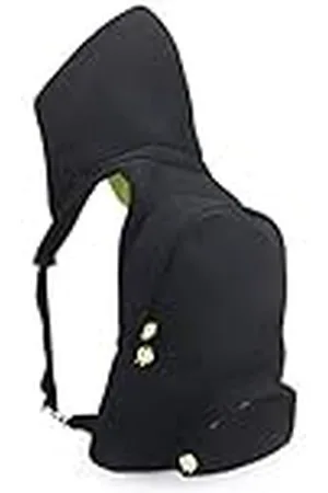 Morikukko Unisex-Adult Hooded Rugzak Zwart Neon Geel Rugzak Zwart (Zwart Neon Geel)